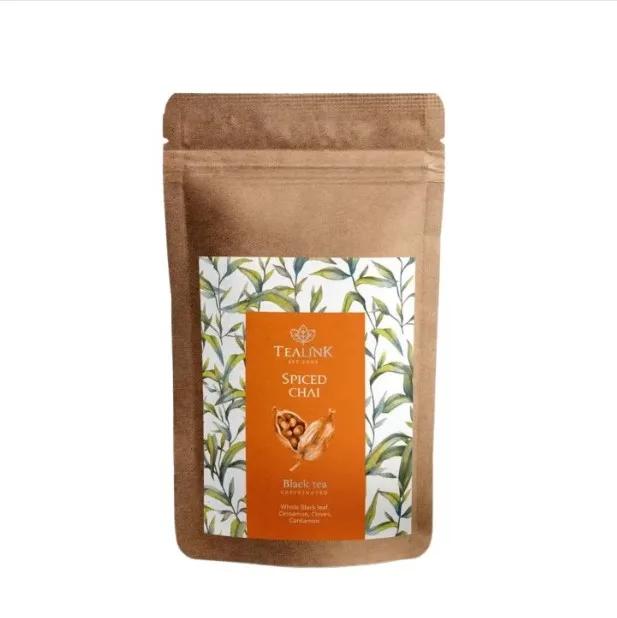 Award Winning Spiced Chai Robust Indian Loose Tea Blended with Exotic Spices with a Rich Spicy Warming Taste For Wholesale