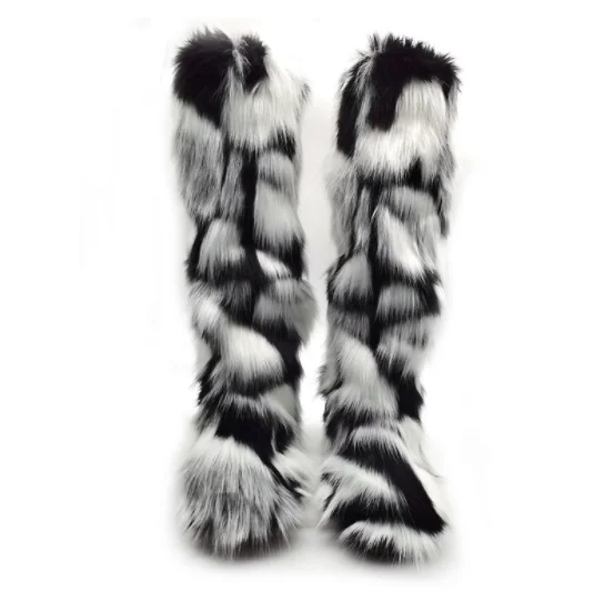 winter warm women thigh high boots mongolian long lamb fashion  fur sheep snow boots