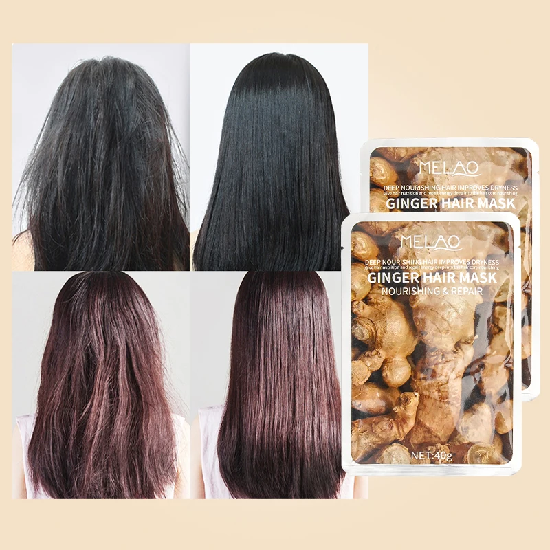 Super Moisture Keratin Protein Hair Care Repair Damaged Professional Salon Treatment Ginger Hair Sheet Mask
