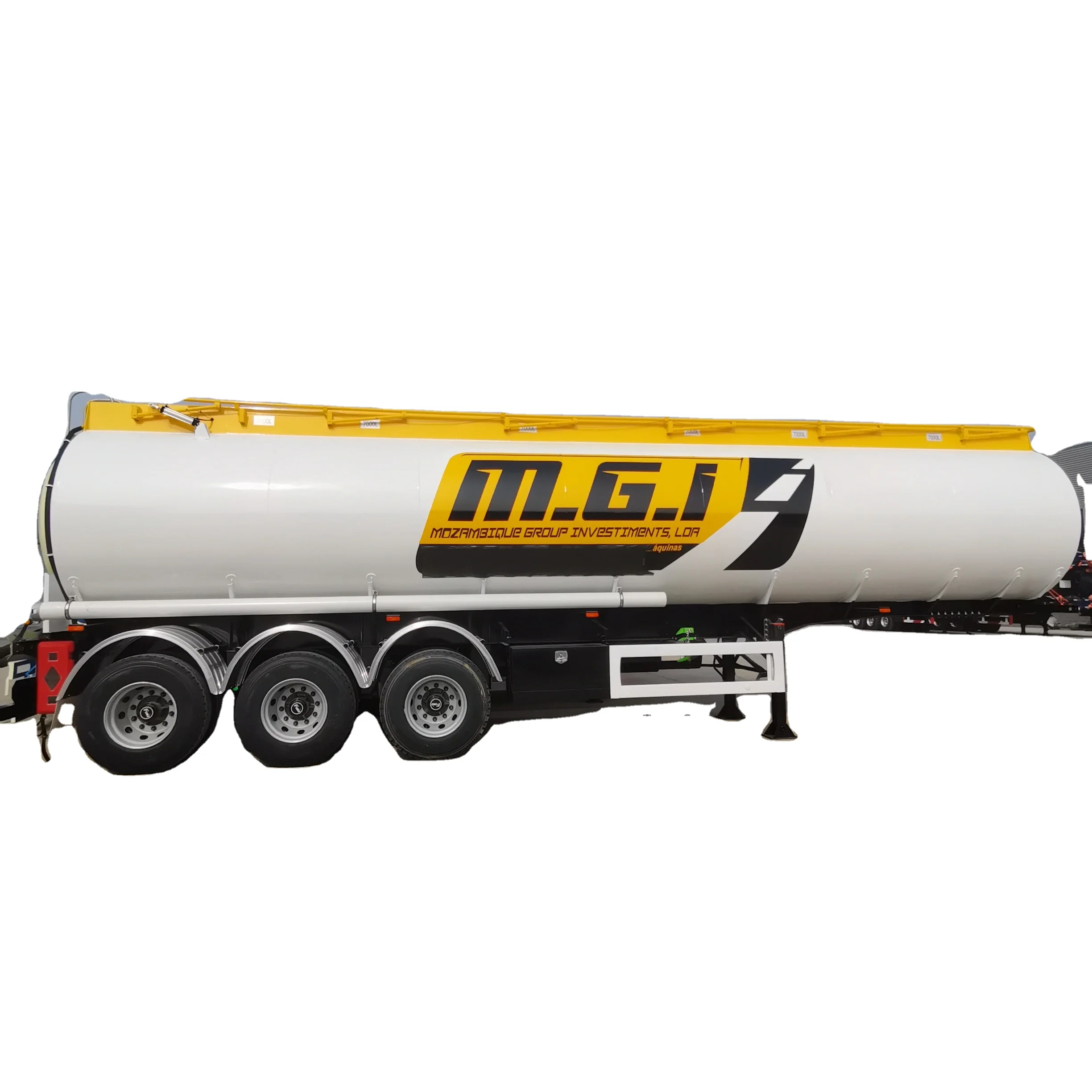 Tri-axle 45,000liters with 5compartmentsoil Fuel Tank Semi Trailer Water Tank Storage Oil Tanker Truck Fuel Tank Semi Trailer