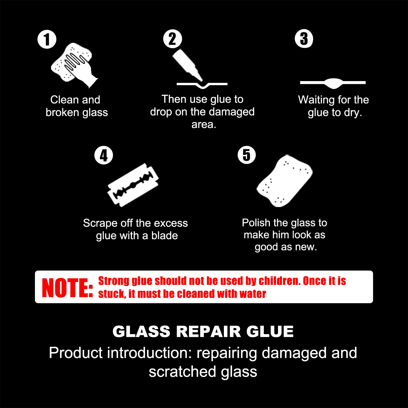 EELHOE OEM&ODM Cracked Glass Repair Kit Sustainable Windscreen Glass Crack Repair Kit Excellent Glass Nano Repair Fluid