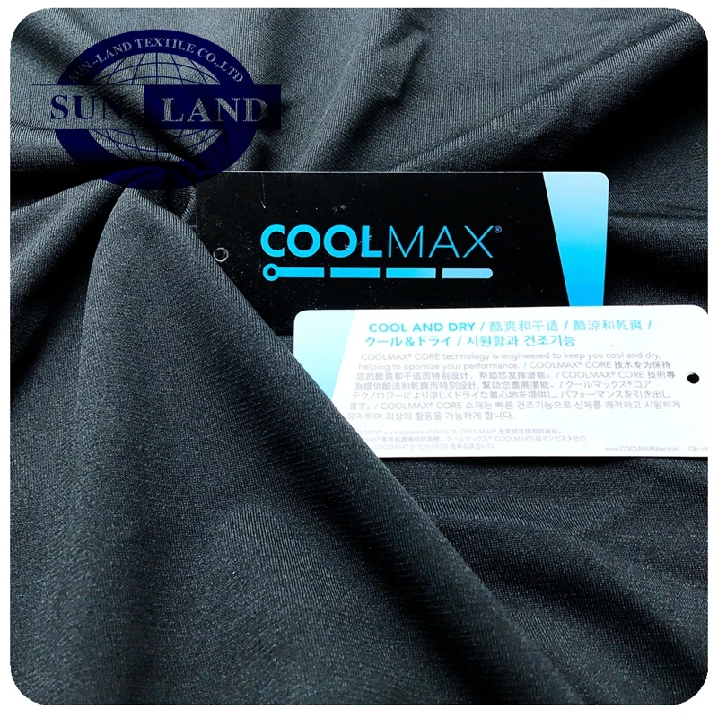 200gsm sportswear Coolmax Active Sports Clothing Quick Dry Wicking Polyester Spandex Jersey Knit Fabric