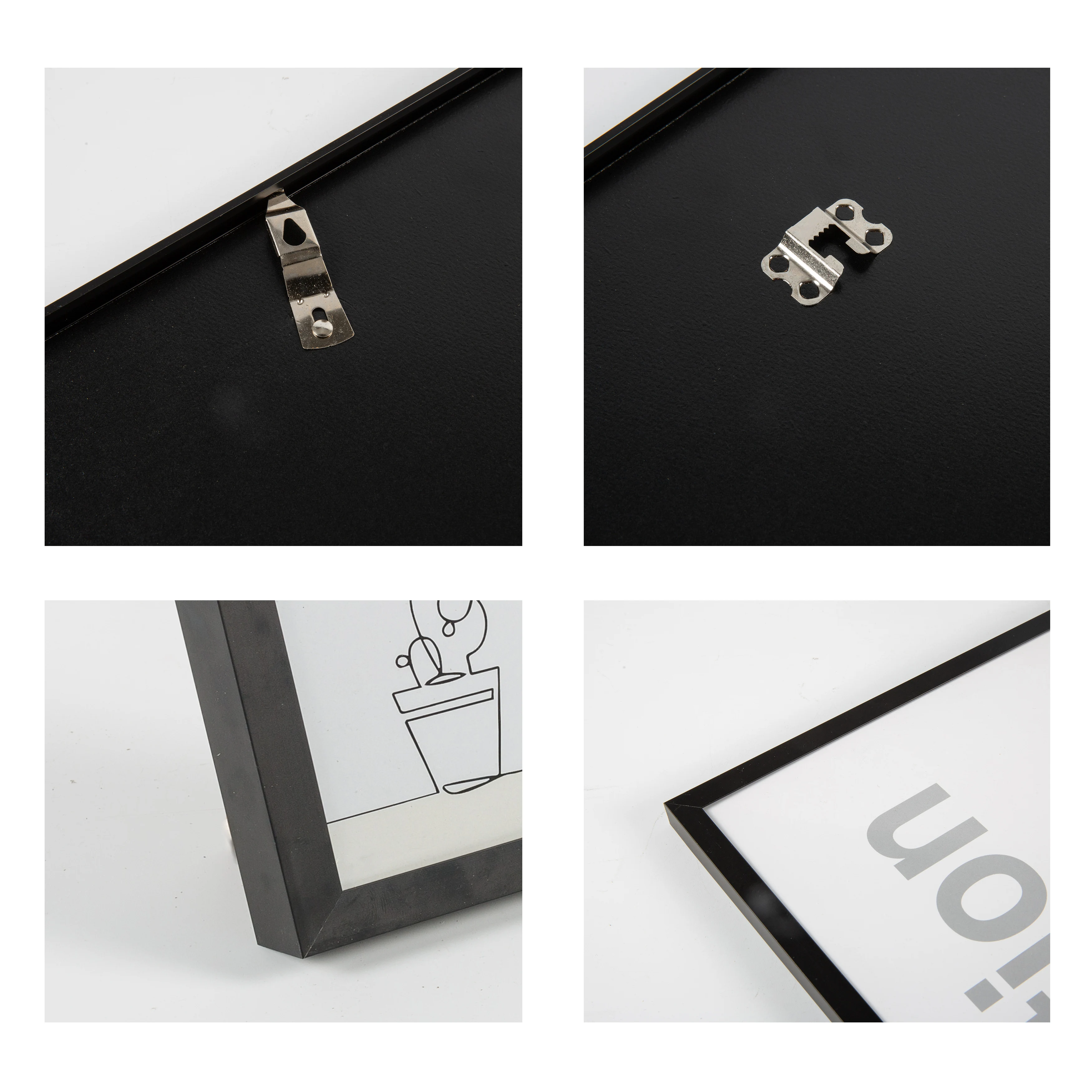 Hot Sale Extra Large Poster Frame 30x40 50x70 Wall decor Black Aluminum picture frame