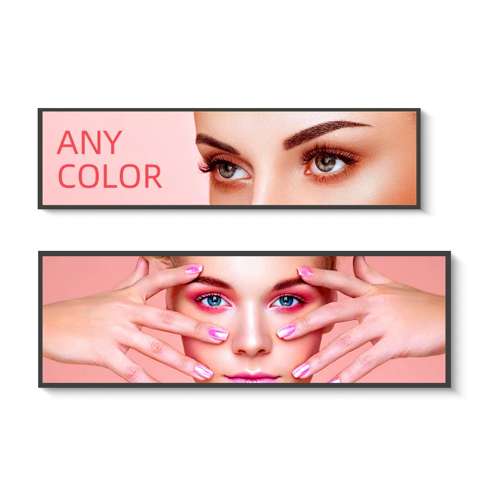 28 Inch LCD Stretched Bar Screen Marketing Digital Shelf Strip LCD Display For Advertising