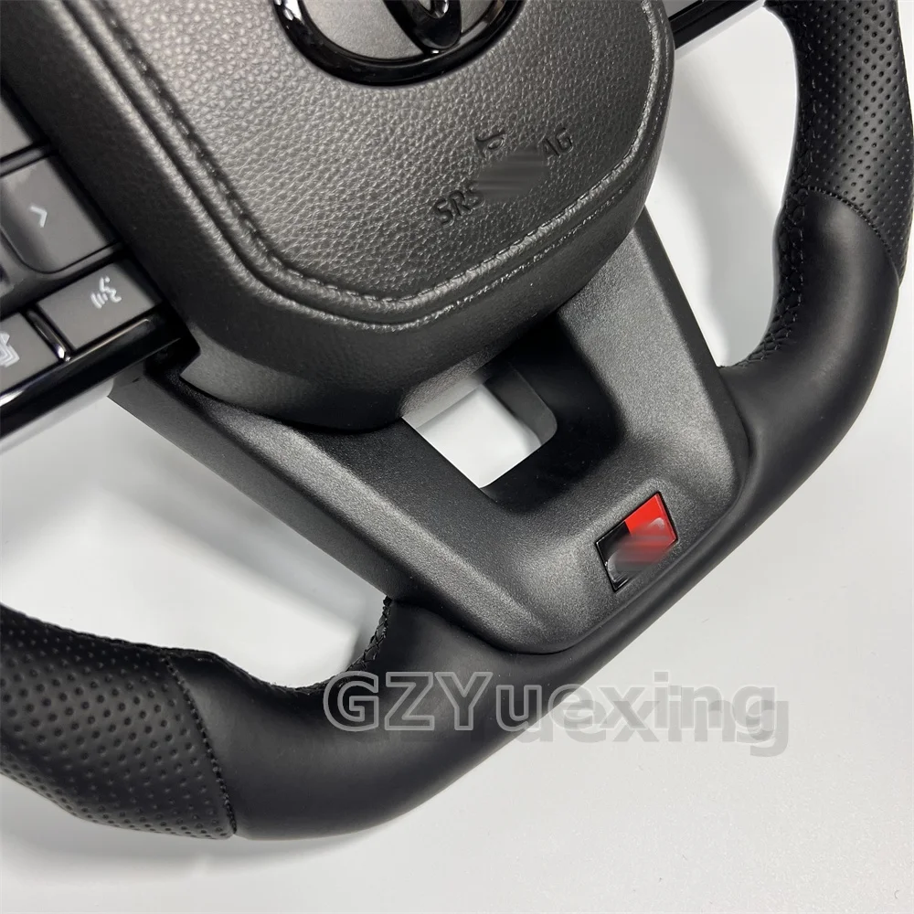 Black Button Steering Wheel For Toyota Land Cruiser LC79 LC76 LC70 LC300 2008-2021GR Style Full Leather Steering wheel