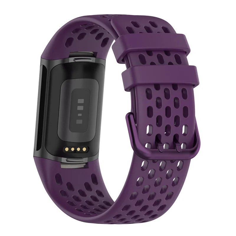 Hole design sport Silicone smart watch strap for Fitbit charge 5