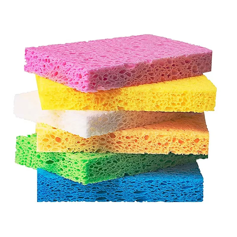 Popular natural organic facial wash wood pulp cotton compression biodegradable medical cleaning wood pulp sponge
