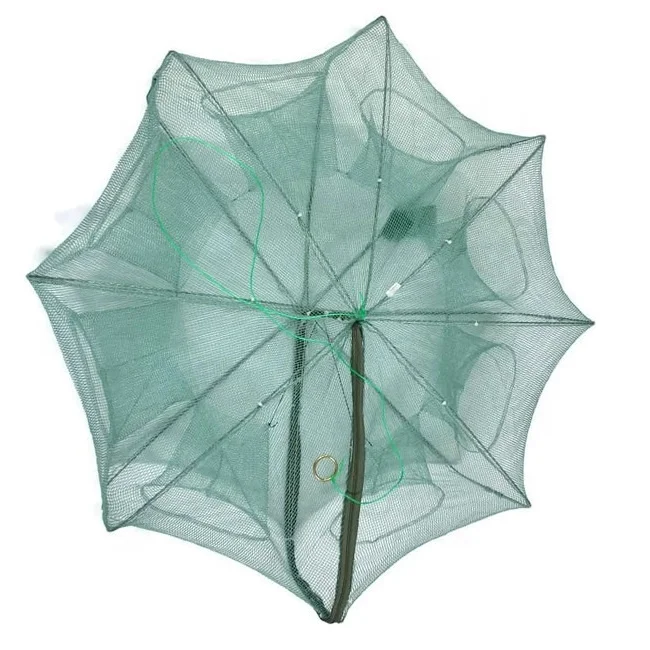 Высокое качество YCL663-08 8 отверстий Автоматическая рыболовная сетка креветка клетка нейлон складной Краб рыба Ловушка литой