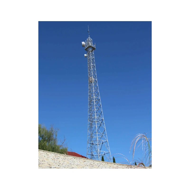 22m Self Supporting Telecom Antenna Cell Solar Power Bts Telecommunication Tower