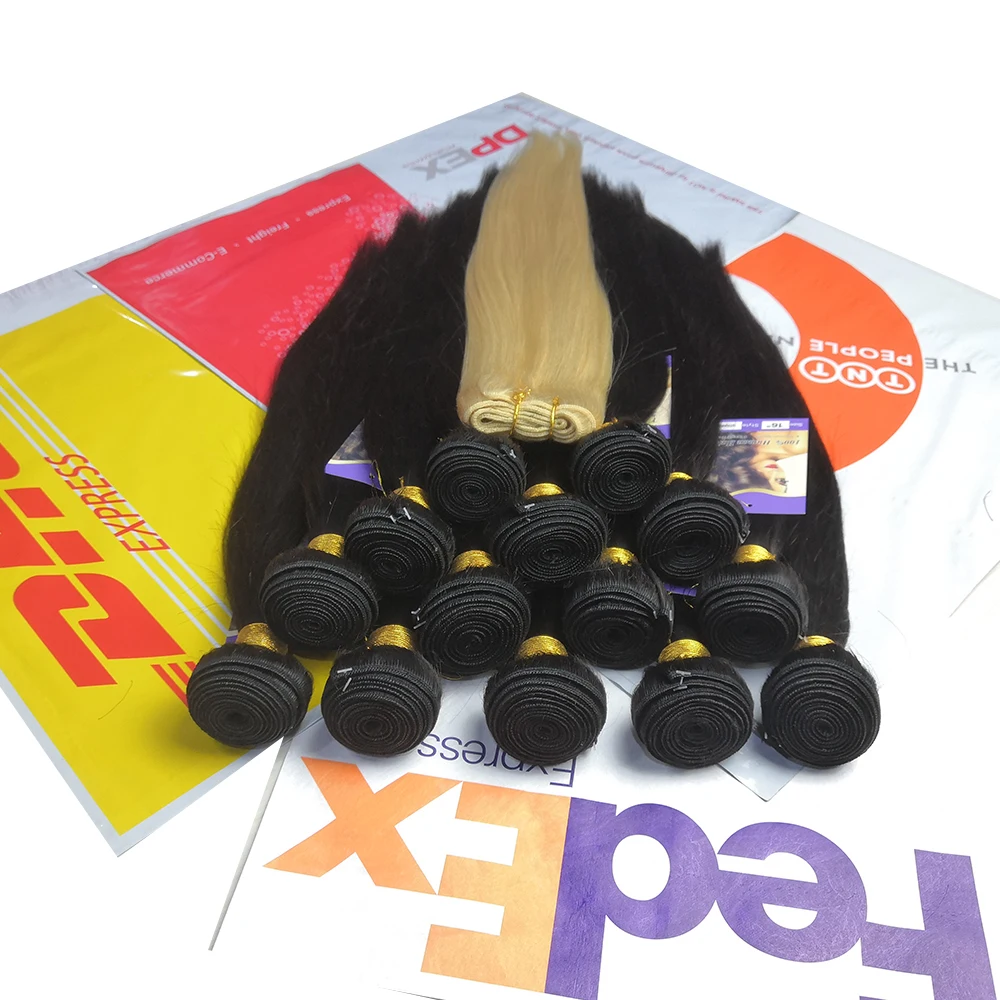 
100% straight mink grade 8a virgin brazilian hair, sew in human hair extensions blonde,Remy hair extension human straight 