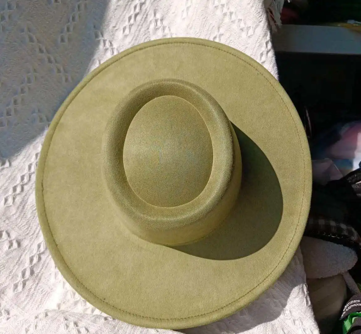 2024 customized new colors suede fedora hats for women round top 9.5 brim dress hats moq 40pcs each color