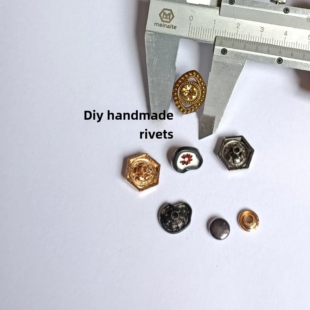 Handmade Retro Decorative Rivets for Clothing Shoes Hats & Bags 8mm Iron Nails with Plating for Leather Accessories