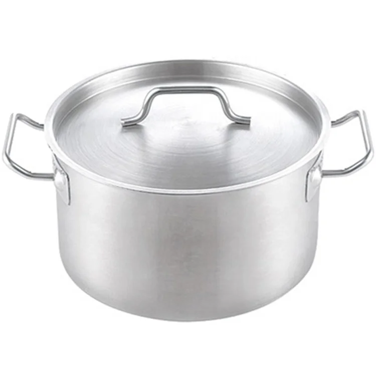 High Quality Stainless Steel Commercial Cooker Capsulated Inductional Cooking Pot Deep Casserole Soup Stockpot For Restaurant