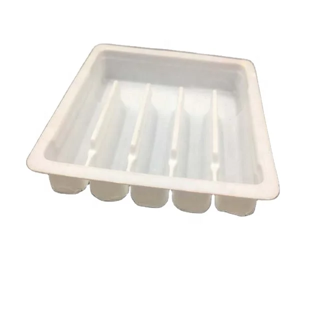 Disposable White Medical Vial Blister Tray packing Plastic Vaccine Tray