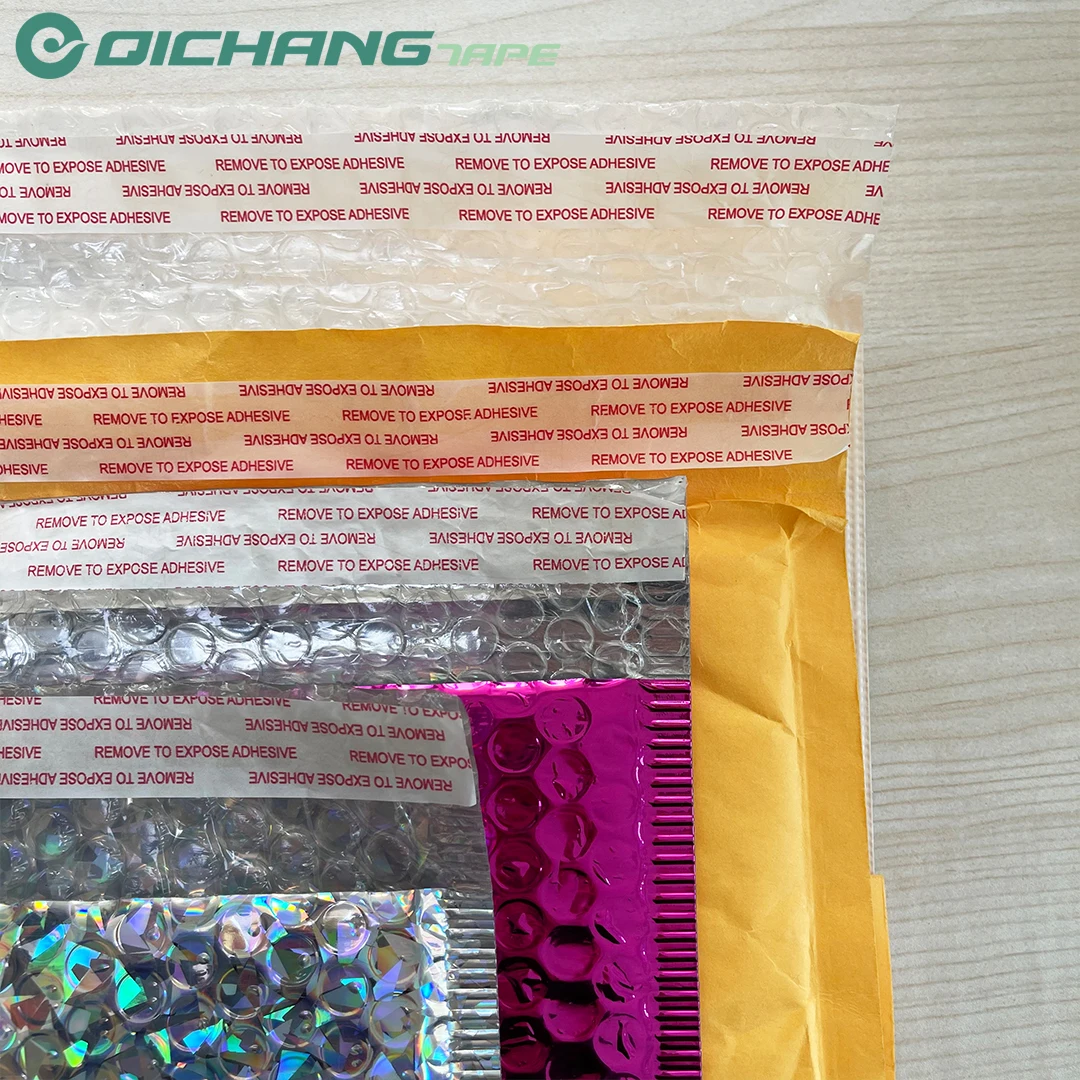 Permanent Bag Sealing Tape With Silicone Coated Glassine Paper Film For Sealing Envelope Express Mailer bag