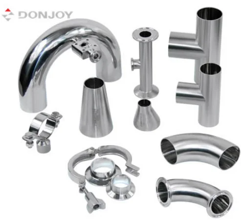 DONJOY SS304 316L 90 Degree Tube Bend Sanitary Pipe Fittings Short Radial Butt Welded Elbow