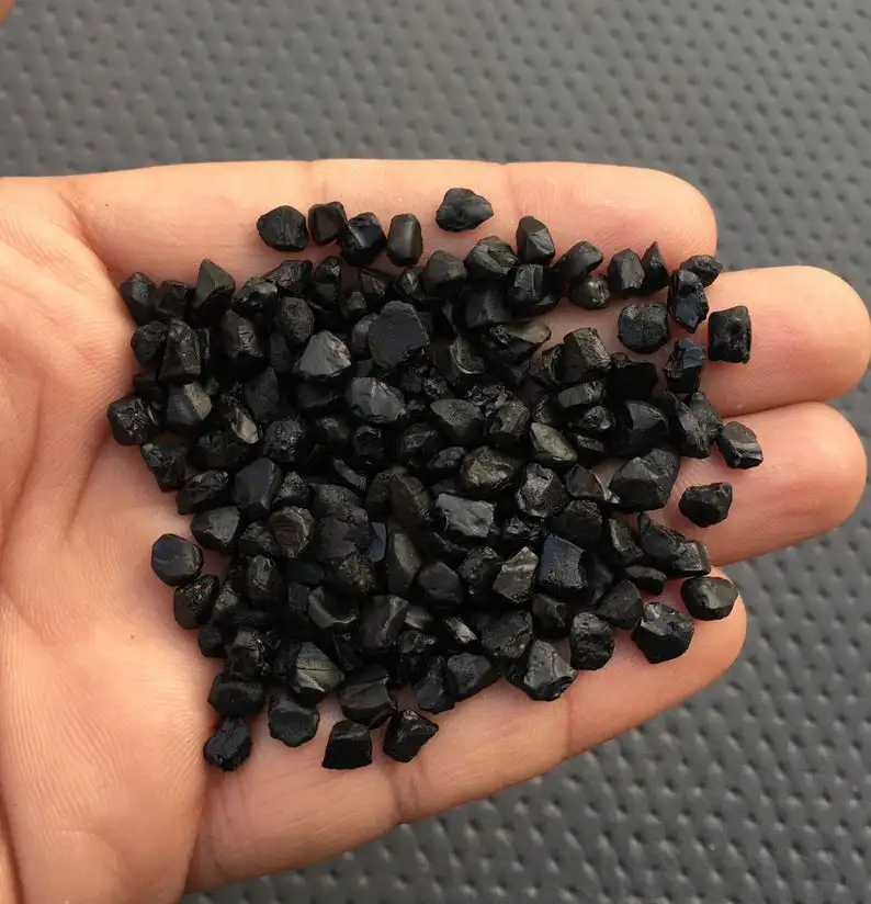 50 Pieces Natural Black Spinel Gemstone Untreated Rough Healing Crystal Loose Stone Handcut Raw Making Jewelry