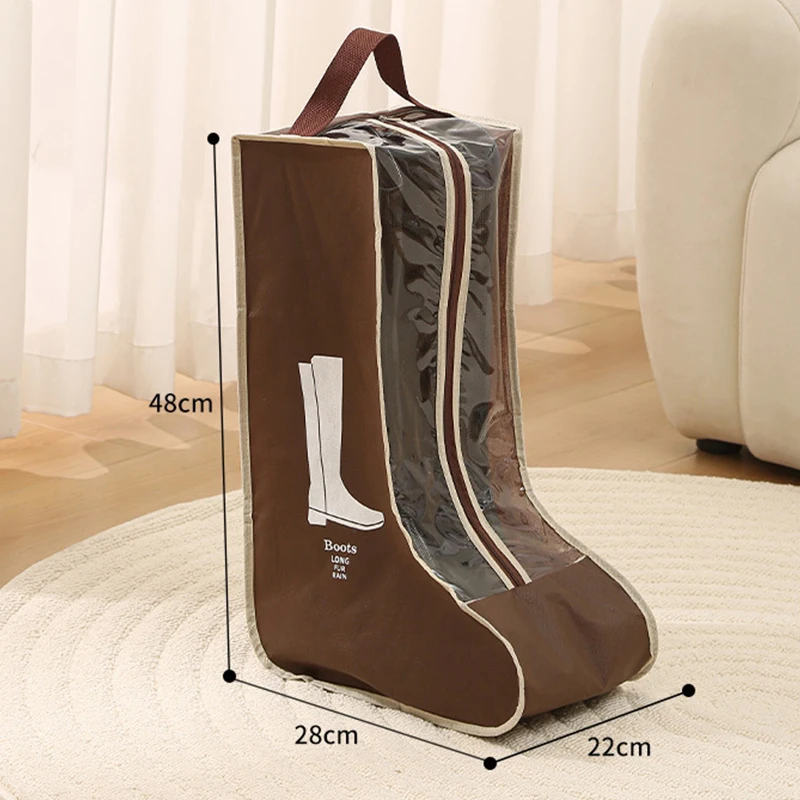 Portable Transparent Nylon Boot Protector Multi-Functional Dustproof Moisture-Proof Shoe Storage Bag Long Short Boot Coverage