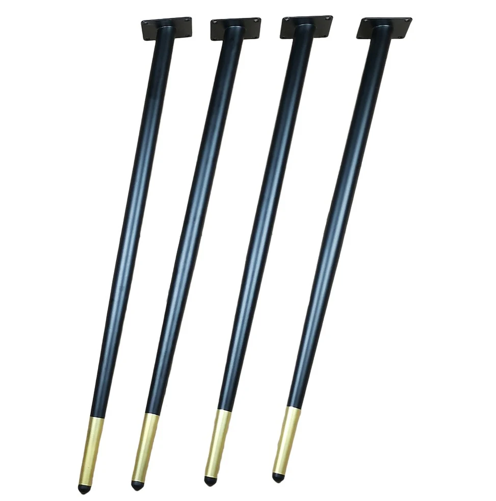 40mm-72mm Steel Metal Steel Gold Black Coffee Dining Table Legs Metal Furniture Tapered Table Conical Table Legs