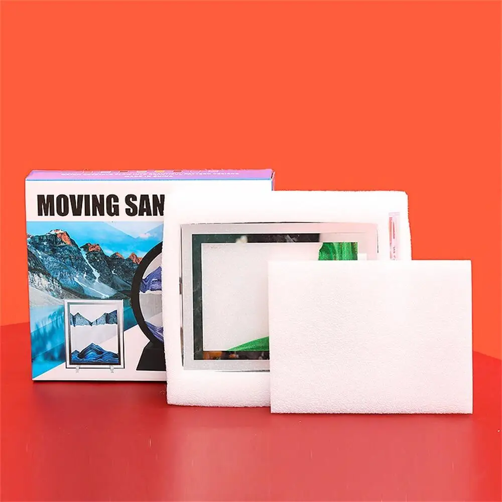 5 Inch Square Hourglass Quicksand Color Painting Suitable For Home Office Hotel Decoration