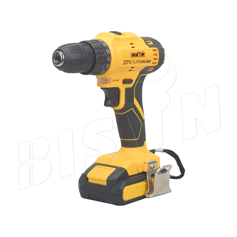 Bison 110V 220V 50HZ Black Red Mini Drilling Machine Cordless Power Drill With Led Light