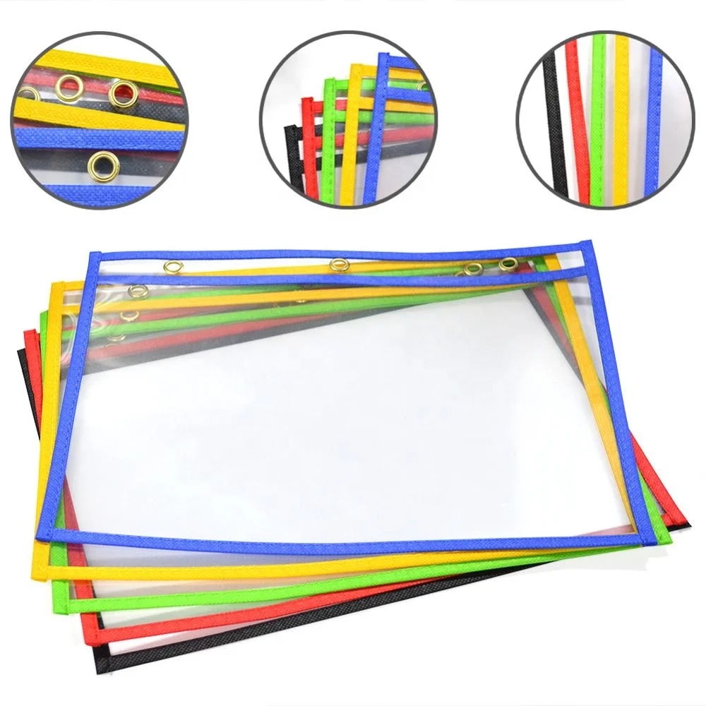 A4 Dry Erase File Folder open on the side  5pcs one set  Pocket Charts