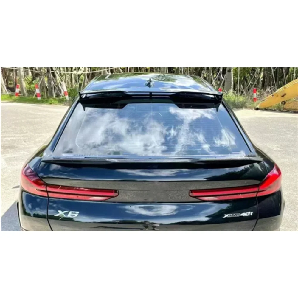 LD Style Carbon Fiber Rear Roof Spoiler Wing Fit For BMW X6 G06 High Quality Fitment