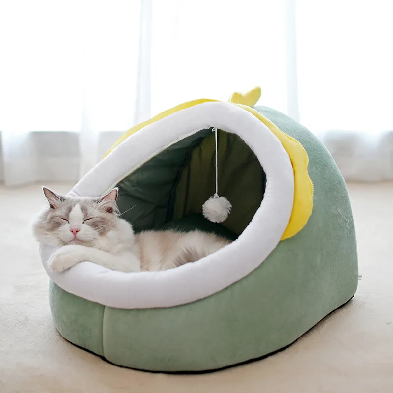 Wholesale Top Selling Secure Luxury Comfortable Soft Fun Design Private Warm Custom Indoor Cat Cave Pet Bed