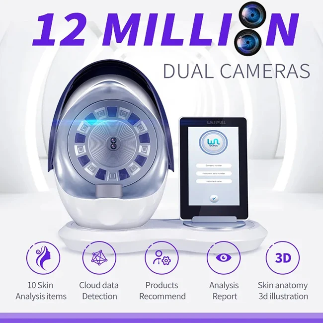 Professional 10 analysis items facial skin analysis machine SA-S10 face scanner skin analyzer