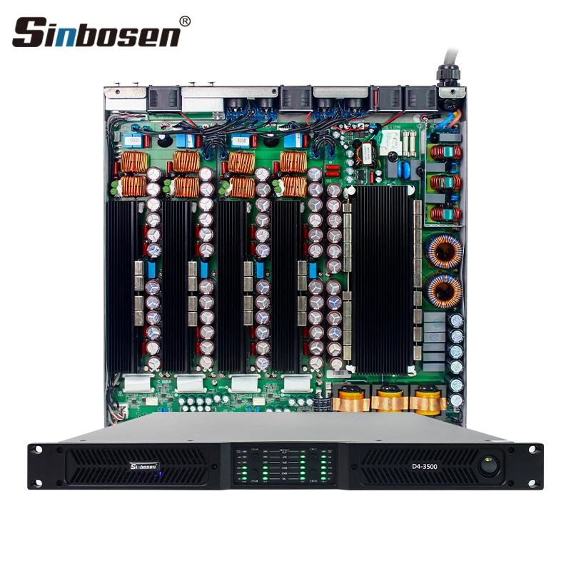 Sinbosen 3000 Watts Class d Amplifier Digital Audio Power Amplifier 4 Channel Surround Sound System
