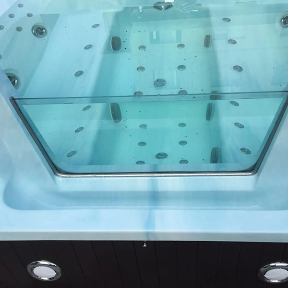 Outdoor white acrylic free standing air bubble massage spa bathtubs