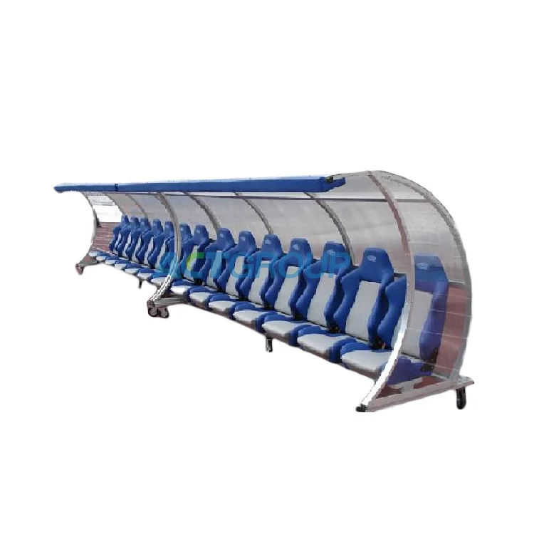 Weather-Resistant team player benches, SPORTS soccer benches, team sports bench for outdoor