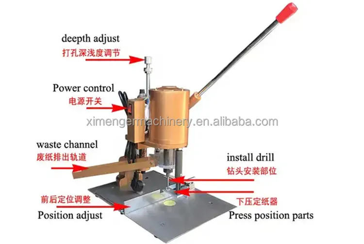 Заводская цена бумаги дрель Дырокол сверлильный станок