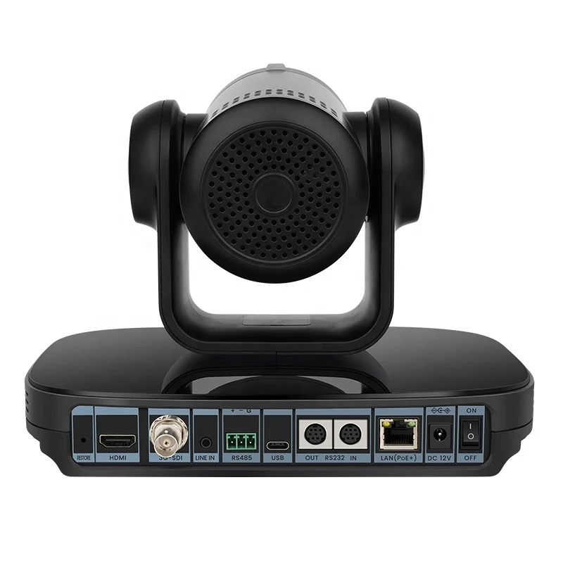 4k60P UHD SDI AI Tracking Built-in Dual Microphone Remote Control 12X Video PTZ Live Streaming Camera Broadcasting NDI