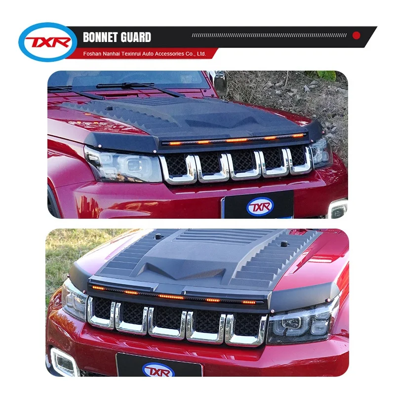 Auto Exterior Accessories Streamer Light Bonnet Guard Hood Scoop Cover Rear Spoiler for Beijing BJ40 L C PLUS 2020-