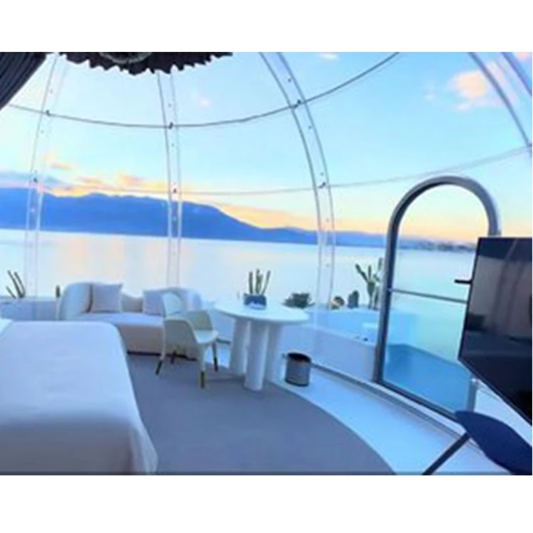 Dome Insulation Tents Comfortable Transparent Hotel Glamping Tent Dome Geodesic Inflatable Bubble Tent Fiberglass Dome For Sale