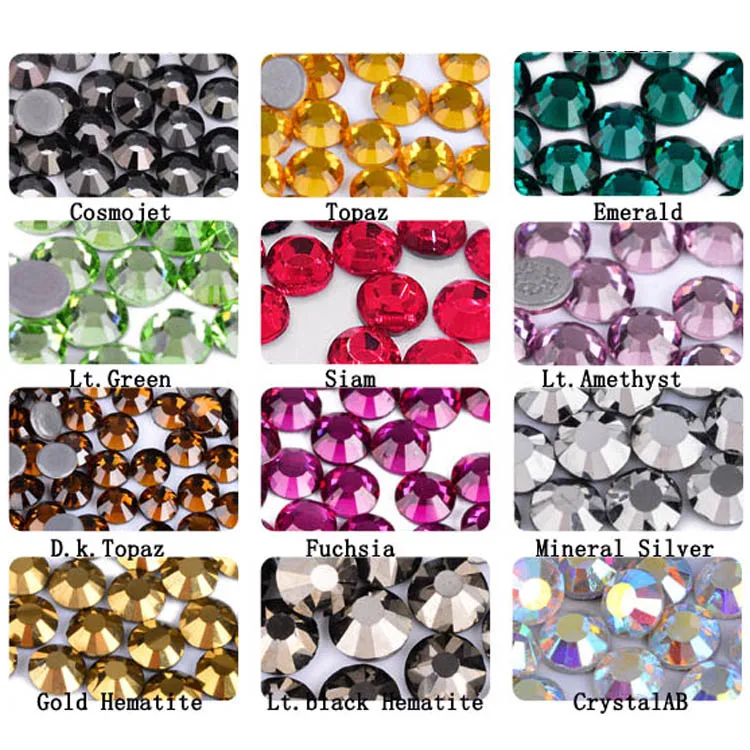 
Austrian flatback rhinestone glass beads cristal high quality hot fix rhinestones 