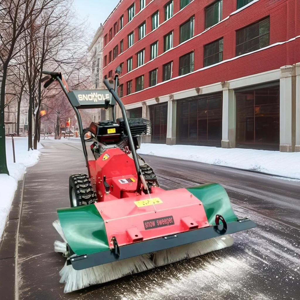 Small Hand-Held Electric Start Gasoline Engine Snow Blower for Factory School Residential Area Outdoor Patio Broom snow sweeper