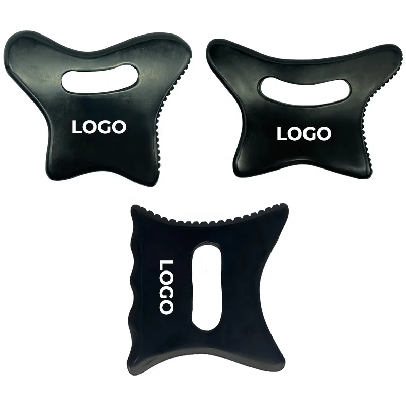 Luxury LOGO Big Oil Massage SPA Jade Roller and Gua Sha Tool Set With Teeth Skin Care 100% Natural Bian Stone Body