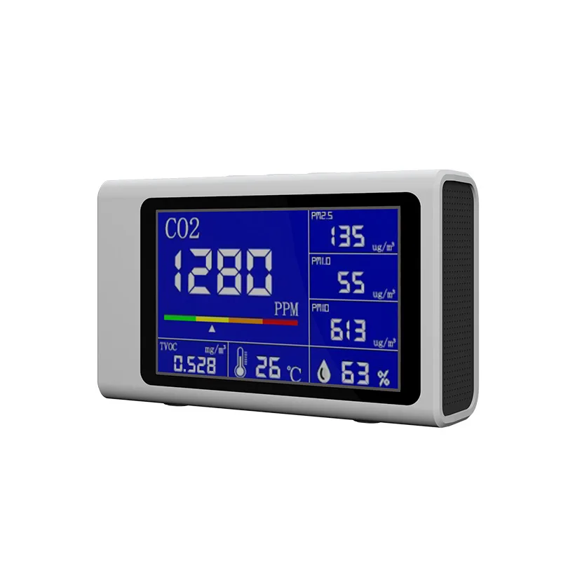 2023 Air Quality Monitor Analyzer Air Monitor For Real-Time Testing Air Pollution  PM2.5 CO2 TVOC USA