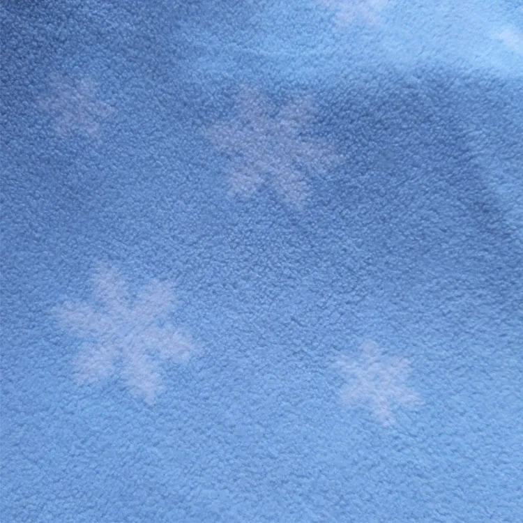 Brushed polar fleece shrink resistant warm soft snowfelt pattern fabric