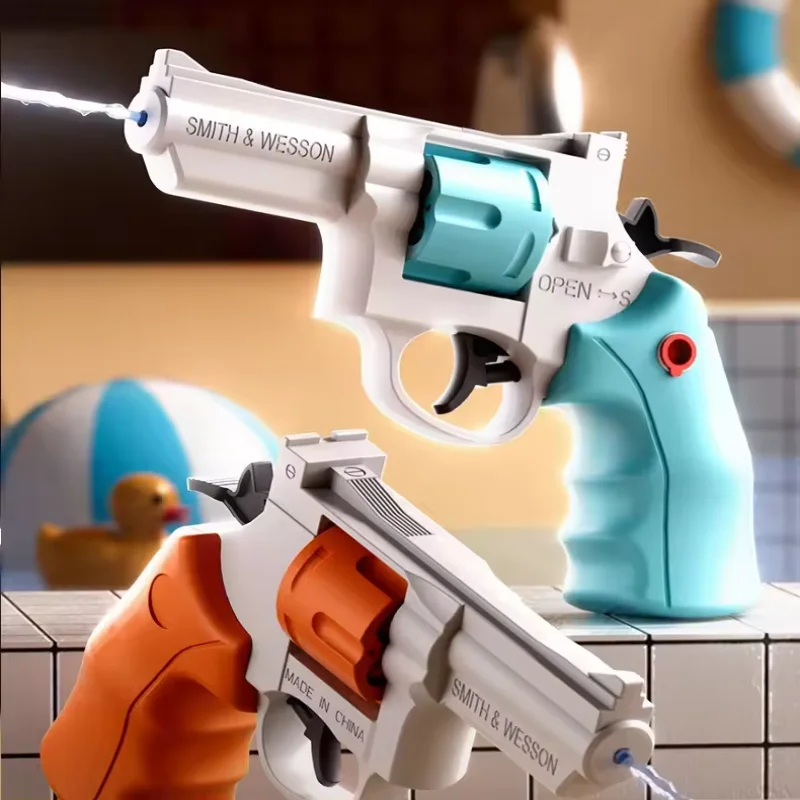 2024 New Style Automatic Water Guns Mechanical Continuous Firing Revolver Water Gun Toys For Kids And Adults