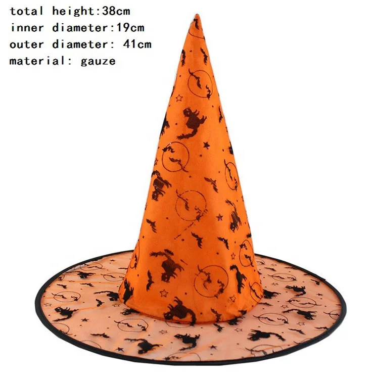 Spider Web Wizard Hat Halloween Party Supplies Polyester  Magical wizard hat Black Costume Cosplay party hats