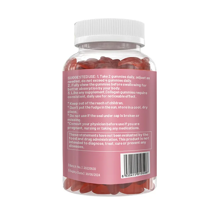 OEM/ODM Collagen Supplements Skin Whitening Collagen Vitamin C Gummy Beauty Hair Skin Collagen Gummies