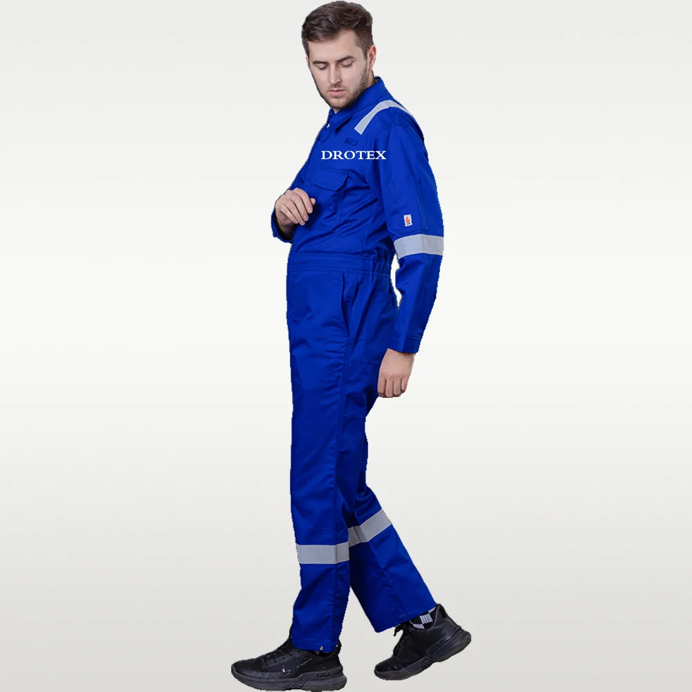 Cheap Welding Flame Retardant European Workwear Reflective EN ISO 11611 Royal Blue Protective Coverall