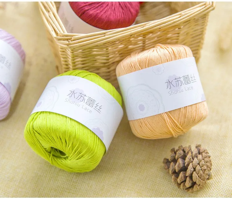 Wholesale Colorful Dyed 40g/roll 8ply 100% Cotton Crochet Thread Lace Yarn Milk Cotton Yarn for Hand Knitting