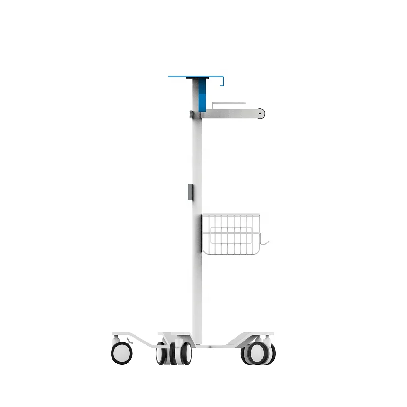 Metal medical hospital furniture trolley mobile roll stand for respiratory CPAP machine