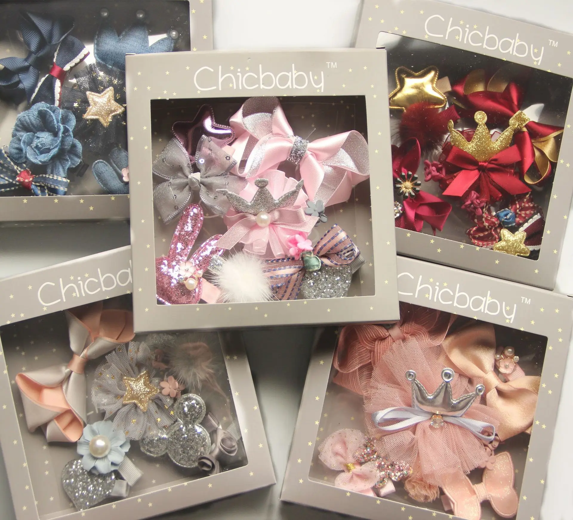 Hot Selling 10pcs/Lot New Crown Hairpin And Mouse Hair Clip Kids Hair Accessories Set For Princess Birthday Gift