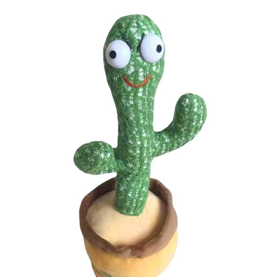 Hot Sale Products Cute Stuffed Flowerpot Twisting Dance Cactus Doll Talking Singing Music Dancing Cactus Plush Toy
