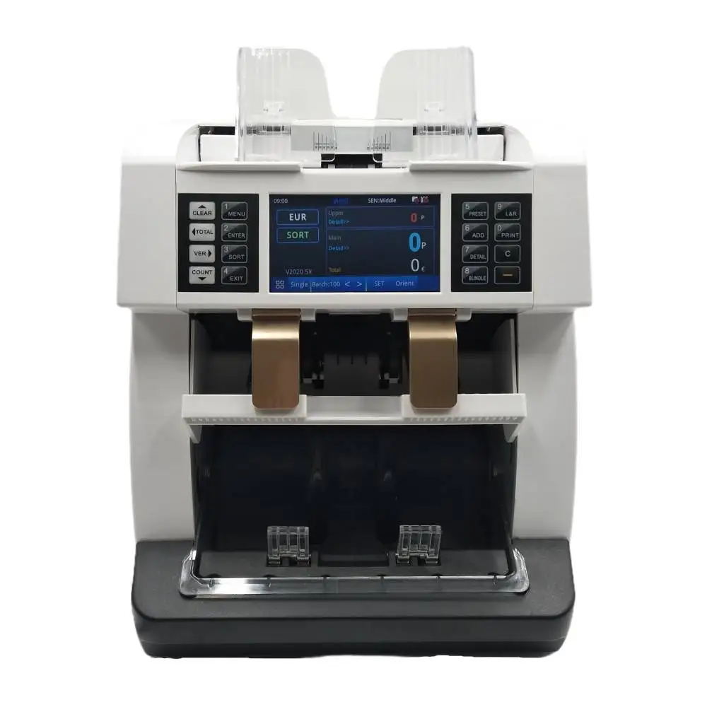 TWO Pocket Front Loading American Bill Counter Suitable Big Machine  For World Wide Currency